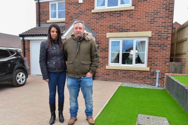 Nicola Bentley, 46, and husband Phil, 48, claim that, despite complaining about the faults ten months ago, only 10 per cent of them have been fixed. Photo: SWNS