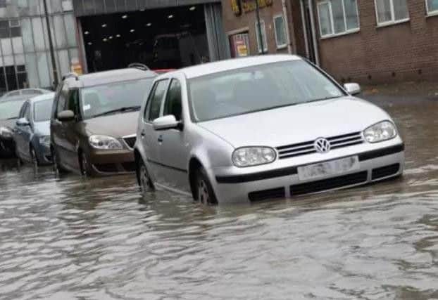 A street which has previously flooded in Leeds.