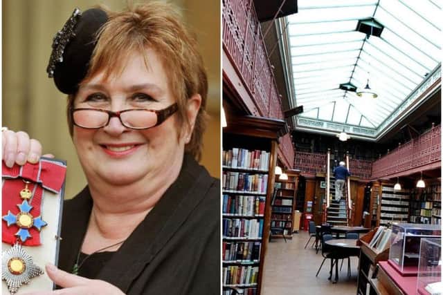 Dame Jenni Murray and The Leeds Library.