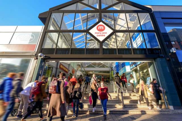 The Merrion Centre has temporarily re-branded itself as the Mary-Ann Centre