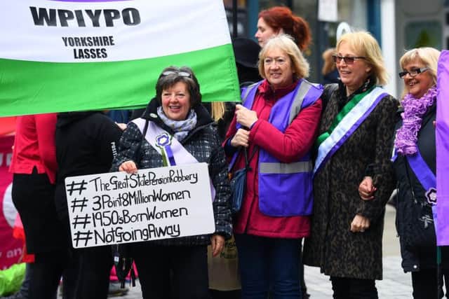 Campaigners in Leeds city centre.