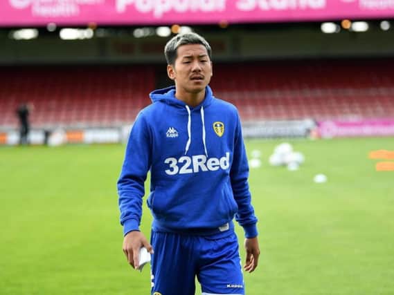 Leeds United midfielder Yosuke Ideguchi.
