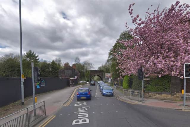 Burley Road is now clear after a car accident at the junction with Cardigan Road.