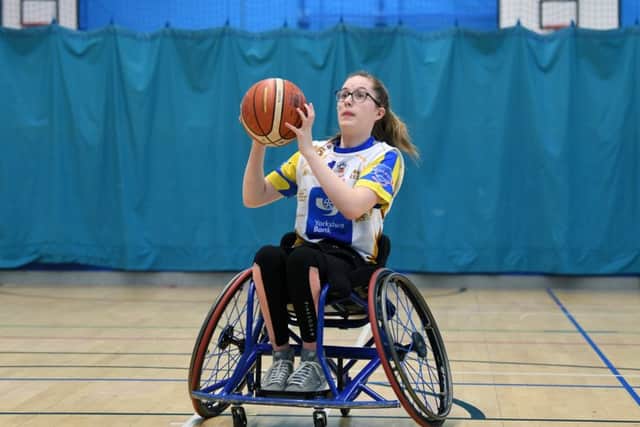 Leeds Spiders Wheelchair Basketball Club training at Morley Leisure Centre. PIC: Jonathan Gawthorpe