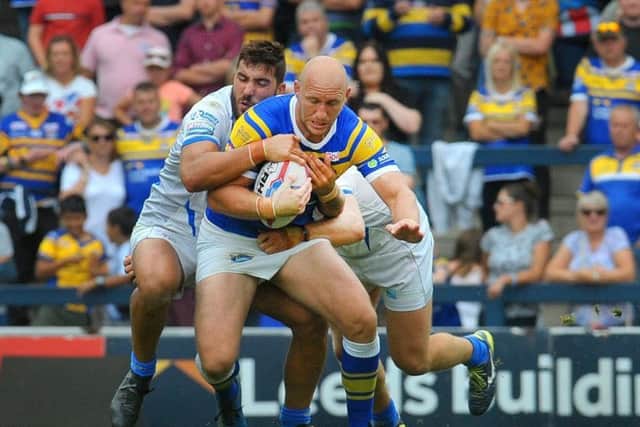NEARLY THERE: 
Carl Ablett, in action for Leeds Rhinos against Toulouse last season.