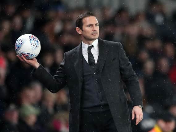 Derby County manager Frank Lampard.