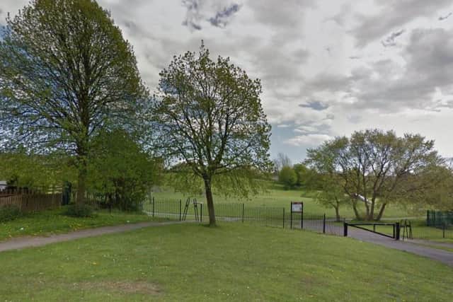 A dead dog has been found in Seacroft after being dumped in a suitcase in Rein Park.