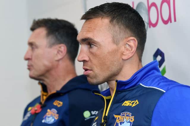 Kevin Sinfield with Dave Furner.