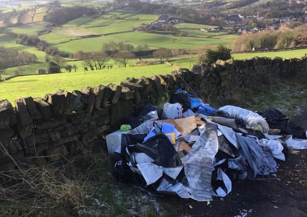 Litter: Fly tipped dumped rubbish