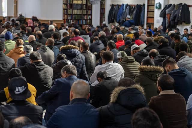 The Leeds Grand Mosque was packed with worshippers who joined prayers for the victims of the shooting in New Zealand.