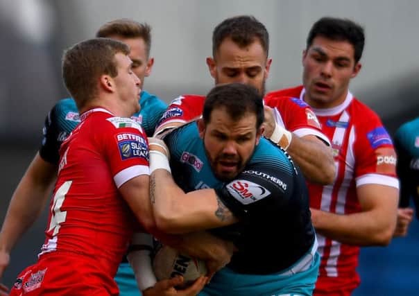 Adam Cuthbertson, in action against Salford last month. PIC: James Hardisty