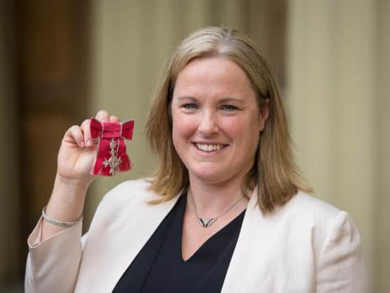Claire O'Hara with her MBE