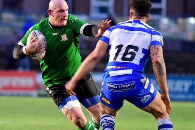 Richard Moore in action against former club Halifax during the 2019 Yorkshire Cup.