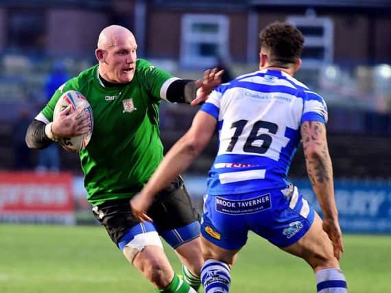 Richard Moore in action against former club Halifax during the 2019 Yorkshire Cup.