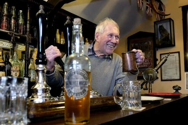 Gordon Clitheroe in the bar at Beck Isle Museum