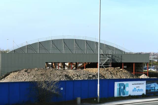 The new ice rink under construction at Elland Road, Leeds.
 Picture: Jonathan Gawthorpe