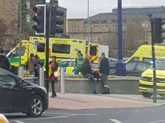 Emergency services were called to Dewsbury Train Station this morning.