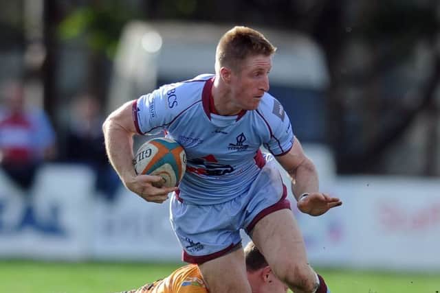 Callum Irvine was among the try-scorers for Rotherham Titans against Caldy. Picture Tony Johnson.