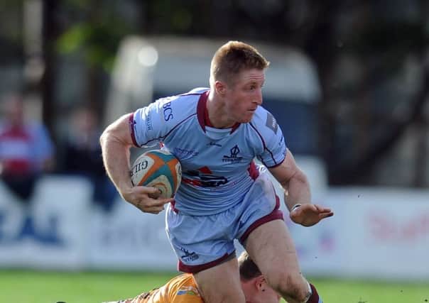Callum Irvine was among the try-scorers for Rotherham Titans against Caldy. Picture Tony Johnson.