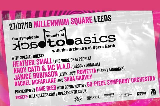 Dance legends to perform live at The Symphonic Sounds of Back To Basics in Leeds Millennium Square on Saturday, July 27