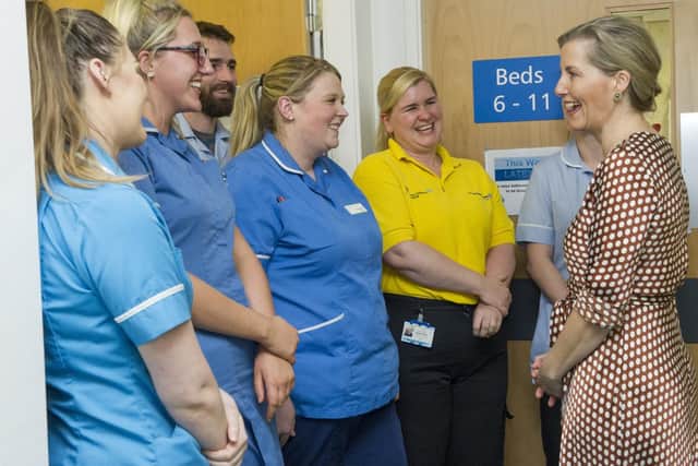 Her Royal Highness, Sophie, Countess of Wessex at Leeds Children's Hospital.