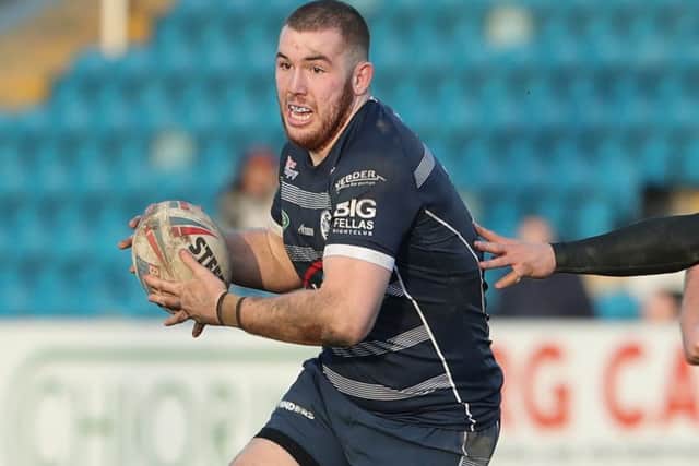 Cameron Smith in action for Featherstone Rovers.