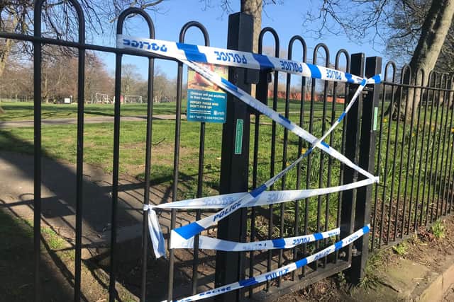Police have sealed off Potternewton Park.