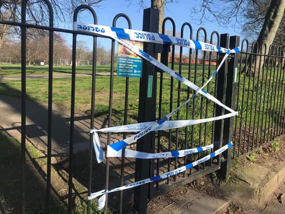 Police have sealed off Potternewton Park.
