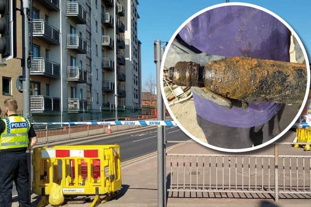 The bomb squad are at the scene at Crown Point Bridge in Leeds