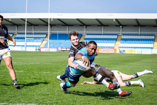 Thompson Teteh scores. PIC: James Heaton.