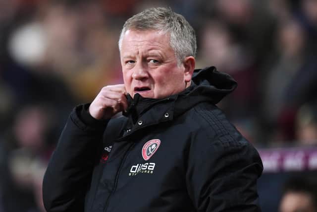 Sheffield United head coach Chris Wilder.