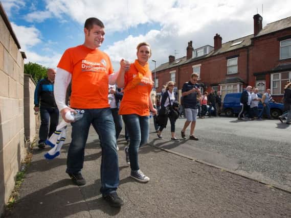 Martin Hywood steps out on one of his fundraising walks.