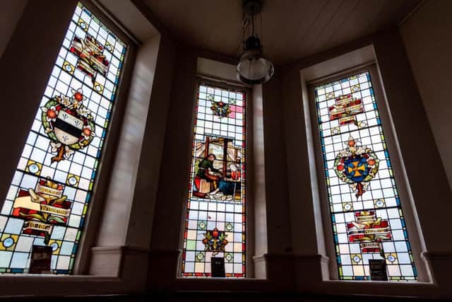 The beautiful stained glass windows will be revealed once again and restored.