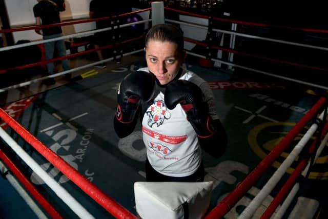 Leeds pro boxer Sam Smith training at her gym in Crossgates (Picture: Jonathan Gawthorpe)