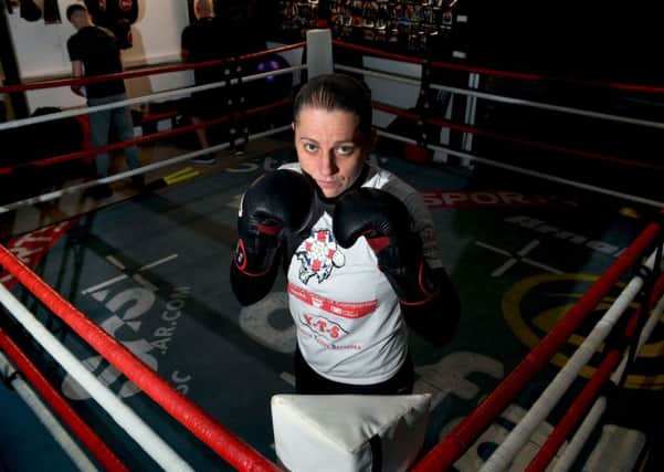 Leeds pro boxer Sam Smith training at her gym in Crossgates (Picture: Jonathan Gawthorpe)