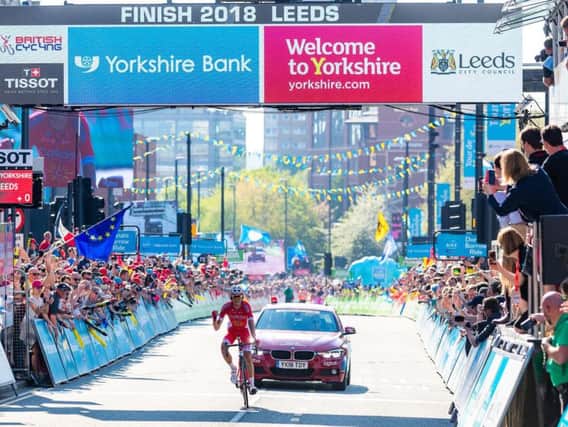 Last year's grand finale in Leeds city centre. Photo credit: Welcome to Yorkshire.