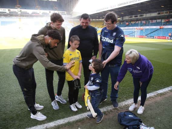 Ethan Blackburn meets Leeds United stars Tyler Roberts and Patrick Bamford.