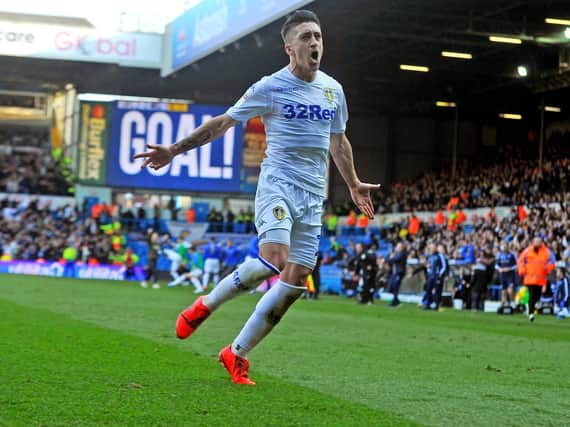 Leeds United playmaker Pablo Hernandez celebrates against Millwall.