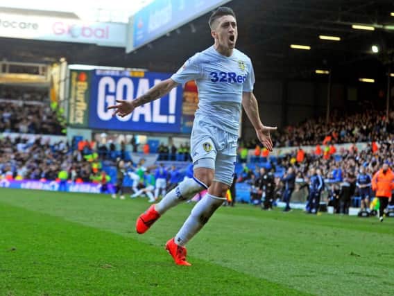 An ecstatic Pablo Hernandez celebrates his winning goal in Leeds United's 3-2 victory over Millwall.