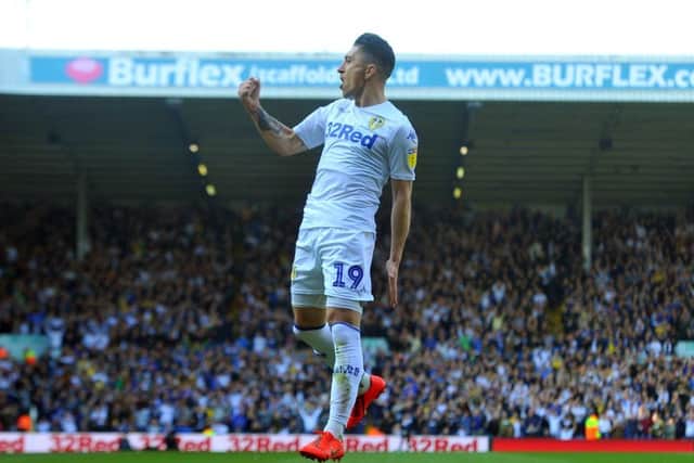 Pablo Hernandez celebrates his first goal against Millwall.
