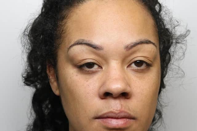 Rio Liburd, 32 has been jailed for manslaughter after a man she kicked in the head died from his injuries. Photo; West Yorkshire Police