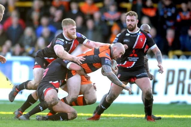 INJURED: Castleford Tigers' Nathan Massey.  Picture: Tony Johnson.