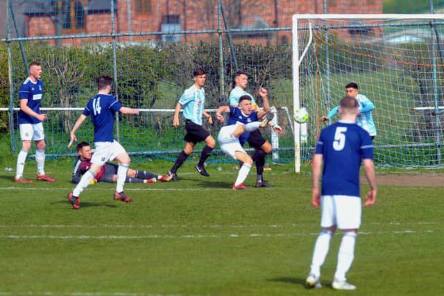 Rinor Ejupi scores forv Leeds City. PIC: Steve Riding