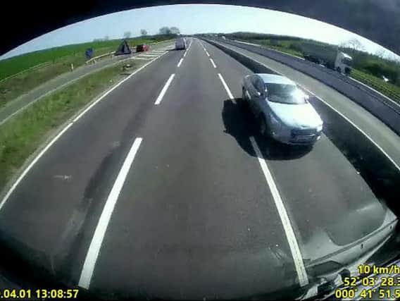 The Audi driver headed the WRONG way down the M1 motorway