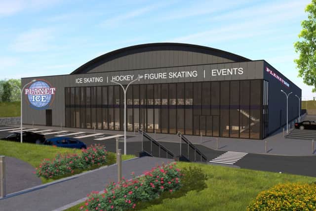 An artist's impression of how the new Leeds ice rink is expected to look once open. Picture courtsey of Planet Ice.