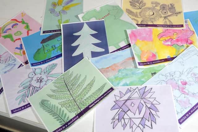 Postcards designed by care home residents in  Leeds