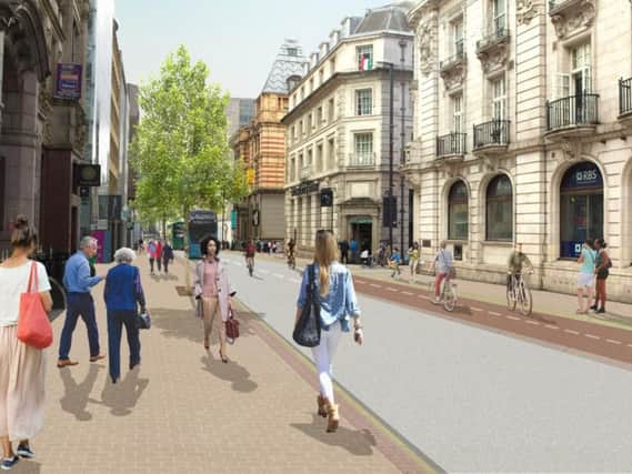 An artist impression of what changes on Park Row might look like.