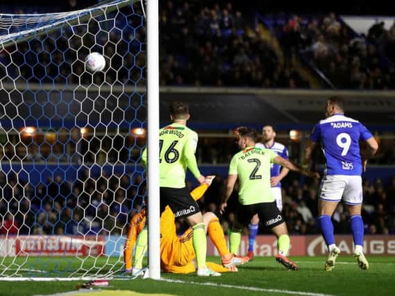 Michael Morrison's shot flies into the net to deny Sheffield United victory at Birmingham City and leave Leeds United in second place in the Championship.