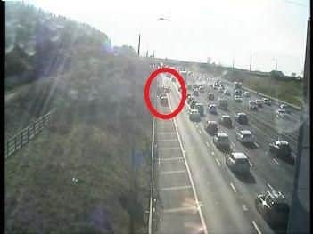Traffic is building on the M62 following a crash.