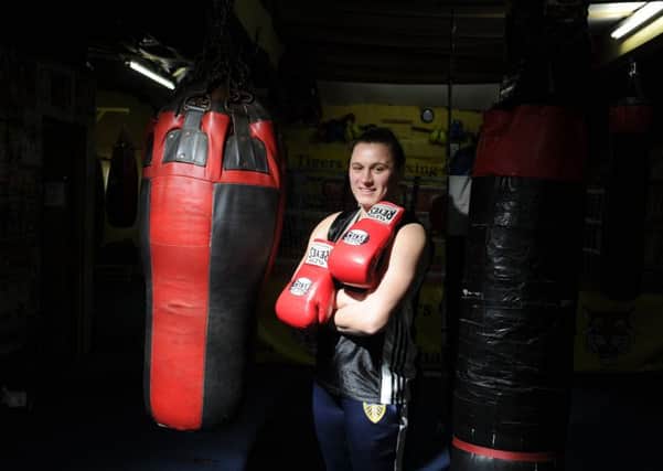 Ttitle hopeful: Former rugby league player turned boxer Jodie Wilkinson at Tigers Gym in Leeds. Picture: Tony Johnson